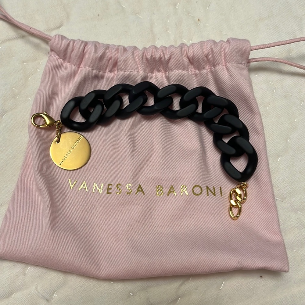 Vanessa Baroni black chain link bracelet